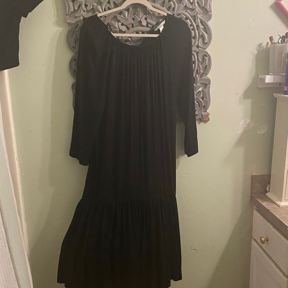 H&M Elegant Black Long Sleeve Dress